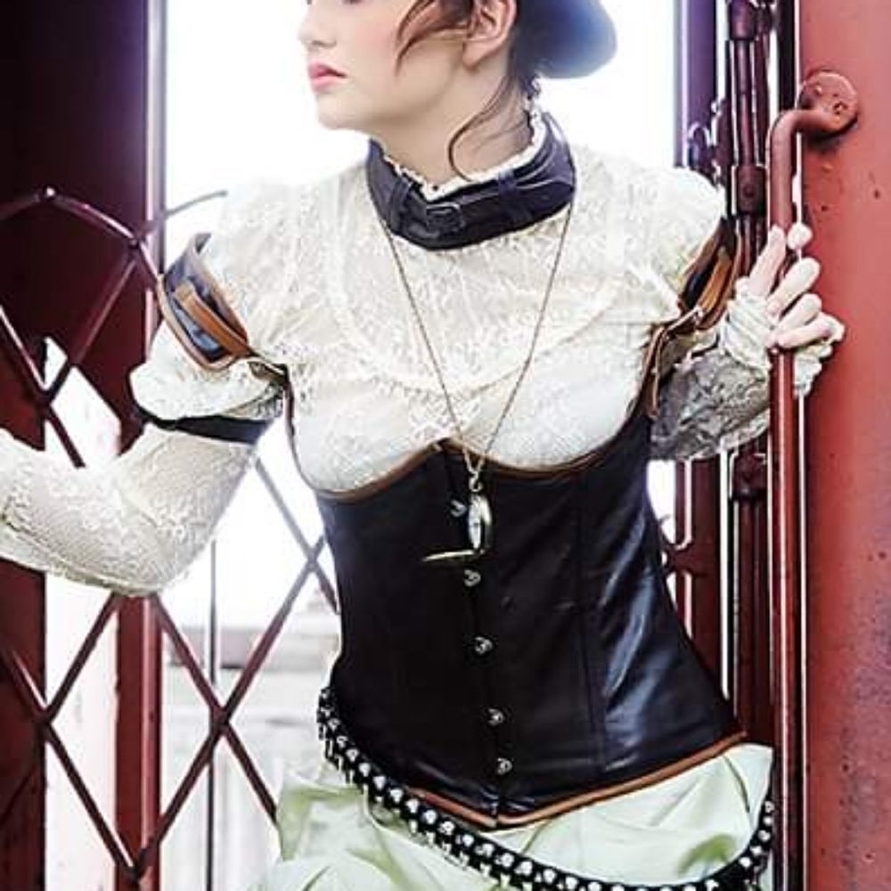 Dracula Clothing Leather Under Bust Corset Steampunk M - Picture 1 of 9